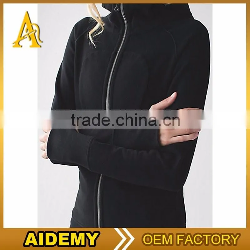 custom black zipper up sports wear manufacturer plain slim fit hoodies