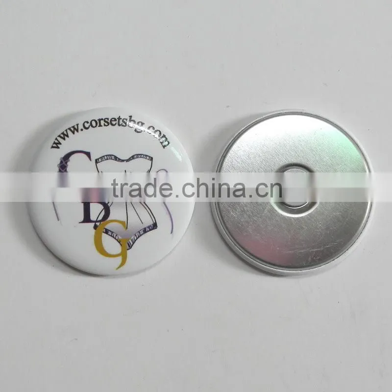cute mini round tin magnets for fridge, metal magnet button badge