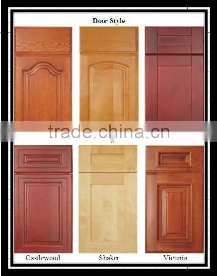 Burgundy oak kitchen cabinet
