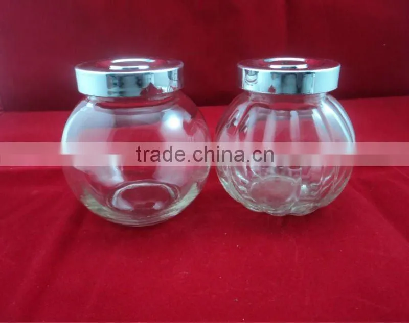 clear custom made glass juice container
