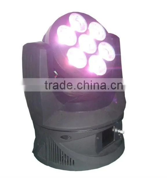 7pcs 12w 4in1 Mini moving head led DJ light