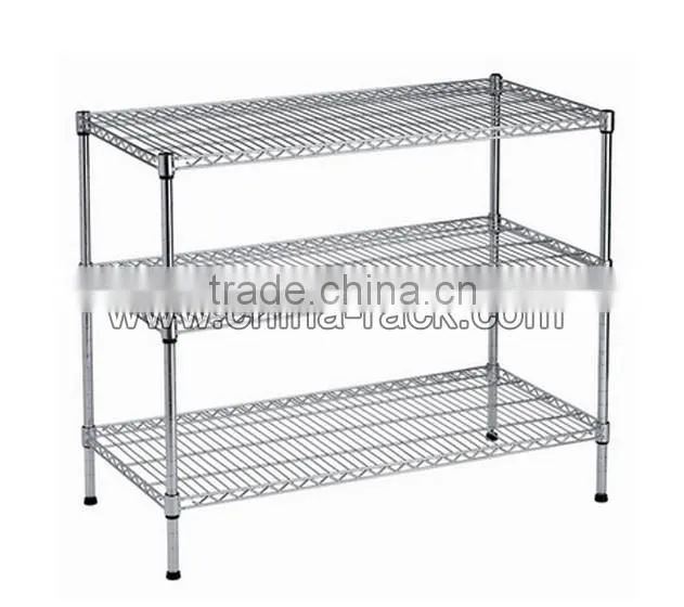Heavy Duty Chrome Metal Wire Display Rack For Housedold