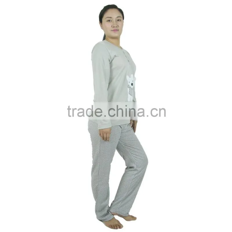 Kevince women interlock pyjamas knitting clothing pajama 1000pcs up OEM factory directly