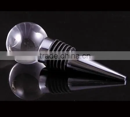 wholesale crystal wine bottle stopper, custom crystal wine stopper for souvenir