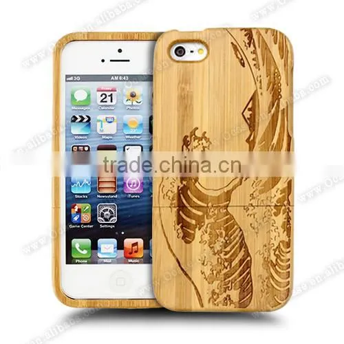 Bamboo stylish mobile phone back cover for iphone 5 cover.
