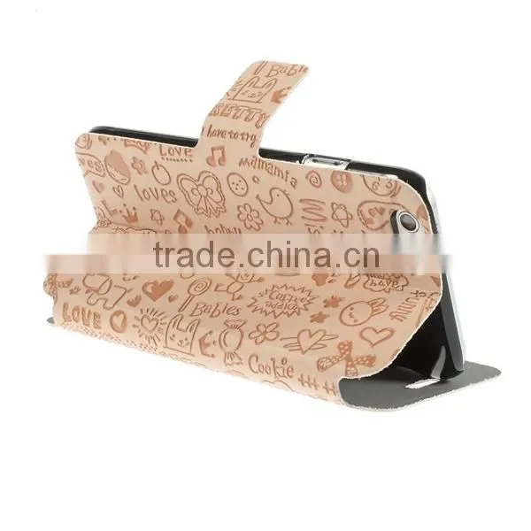 Popular Artificial Leather Case for Apple 6 , Fashion Wallet Case for iPhone 6