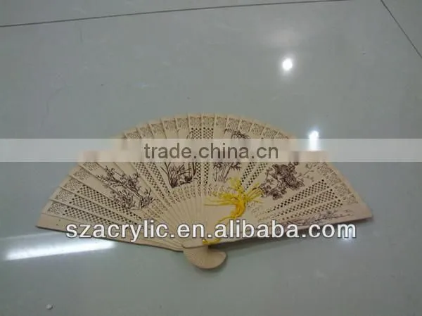 clearance sale wood fan for promotion gift