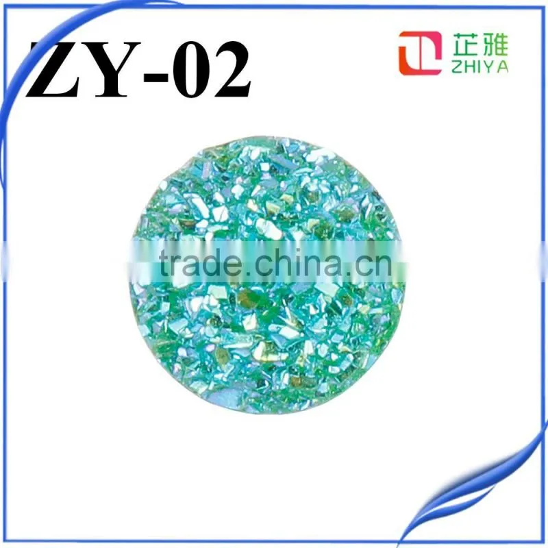 Druzy stone fancy round cabochon ,High Quality Coated Drusy in round Shape