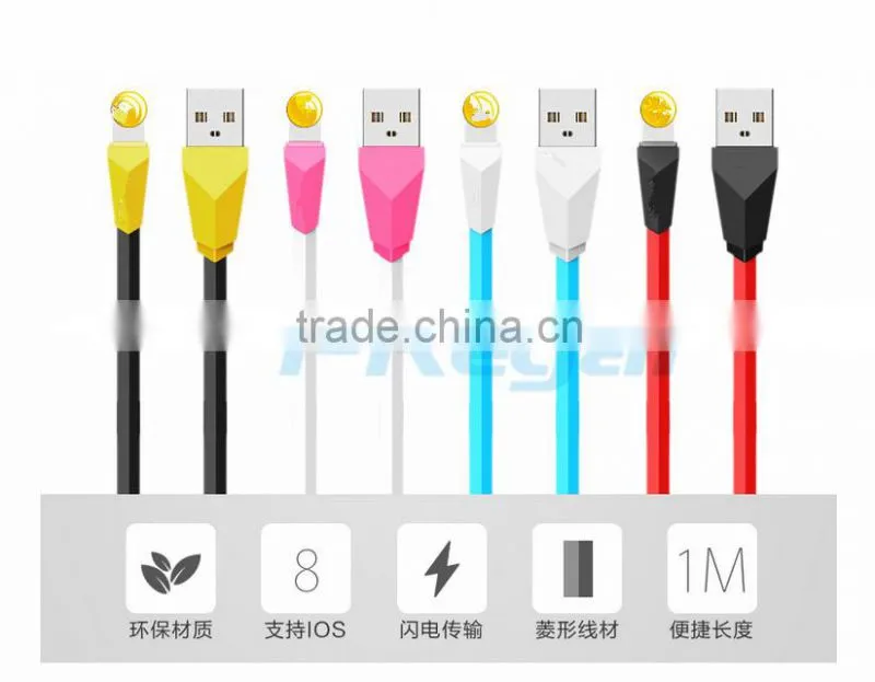 new arrival colorful flat noodle usb date cable