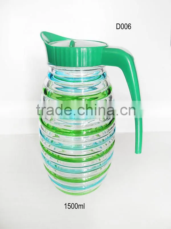 2016 wholesale colored glass water jugs