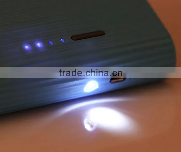 plastic led torch light portable power bank for all brands mobile phone