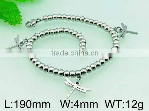 good quality dragonfly bracelet stainless steel chain fashion bracelets