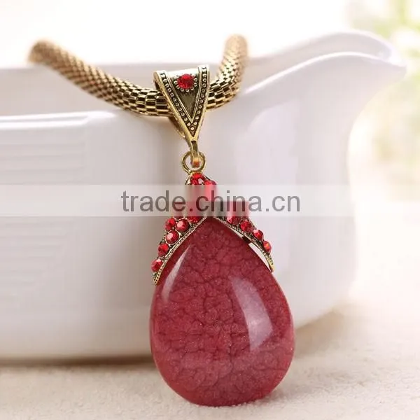 European Women Stone Alloy Necklace Wholesale