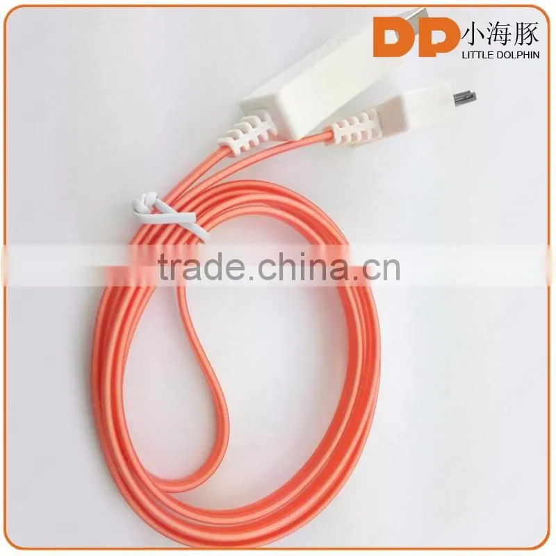 new premium visible LED light micro USB cable for android mobile phone