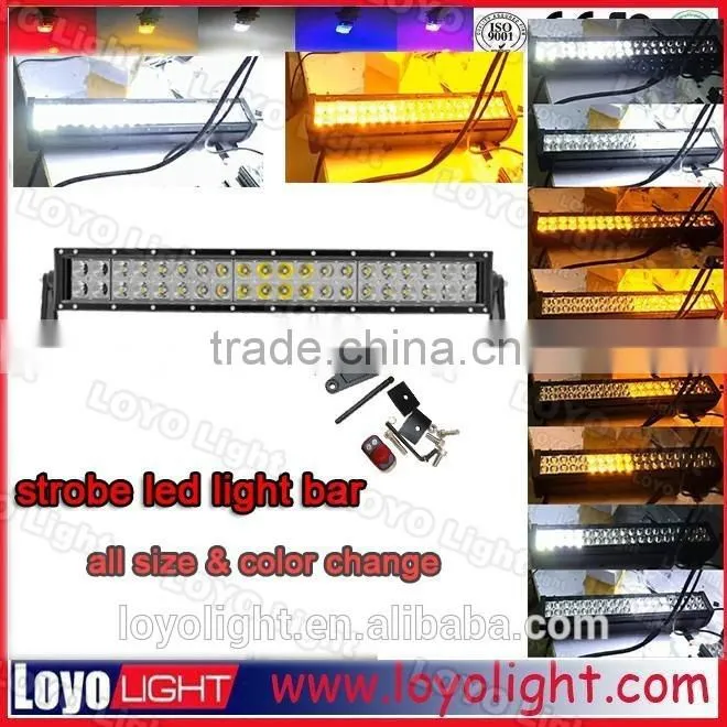 2016 led light bar 4X4 accessories 120w 20inch Light Bar Flood Spot Combo Beam Waterproof amber color changing light bar