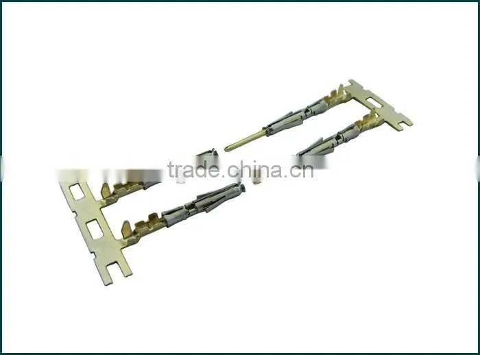 Gold plated male and female red copper new energy terminal
