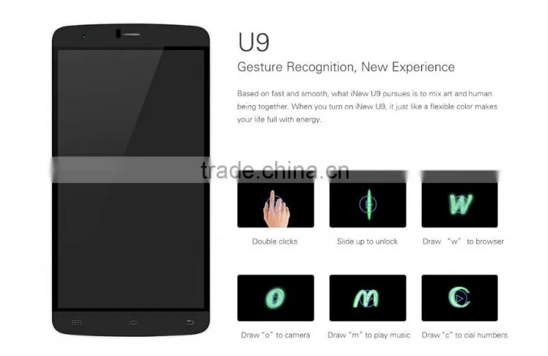 iNew U9 Android 5.1 2.5D Arc Screen 6.0 inch MTK6735 1.3GHz Quad Core 1GB RAM 8GB ROM A-GPS OTG Light Sensor Bluetooth 4.0