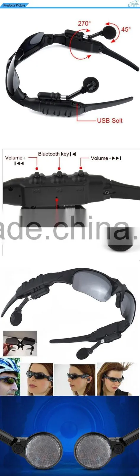 2016 Hot sales bluetooth mp3 sunglasses 2016 with video camera