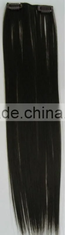 Custom made dye colorful,fake clip in color hair extension heat resistance