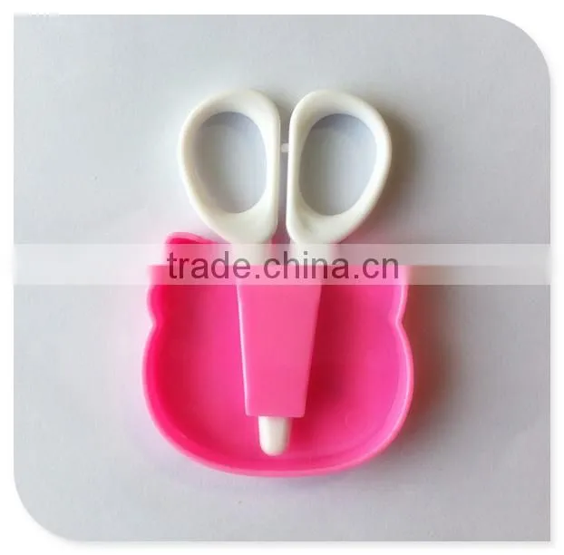 2015 best promotion gifts- small size cartoon plastic scissor set