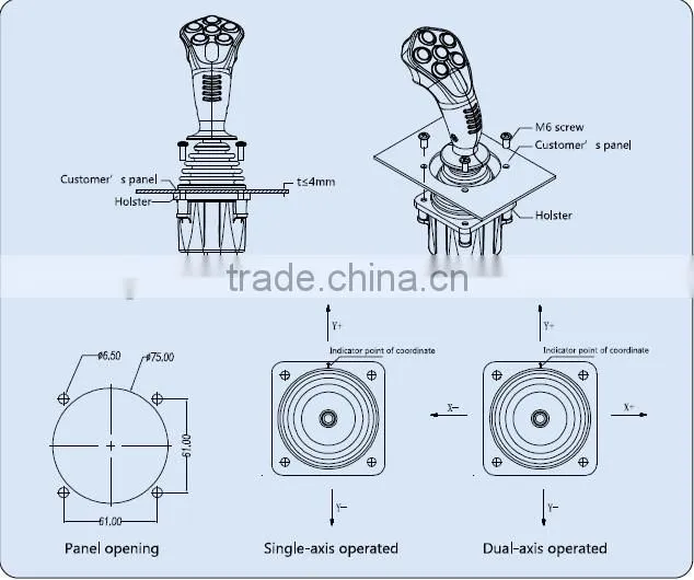 HJ60 joystick for Jeannie shear fork