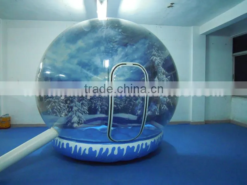 Transparent PVC Inflatable Snow Balloon/Inflatable PVC Globe for advertising show