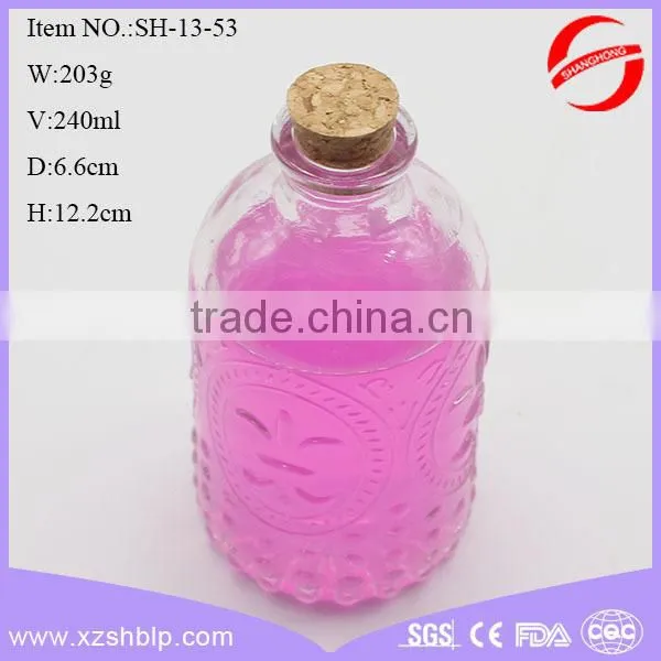 240ml small mouth aroma diffuser bottle for room freshener aroma reed diffuser glass bottle
