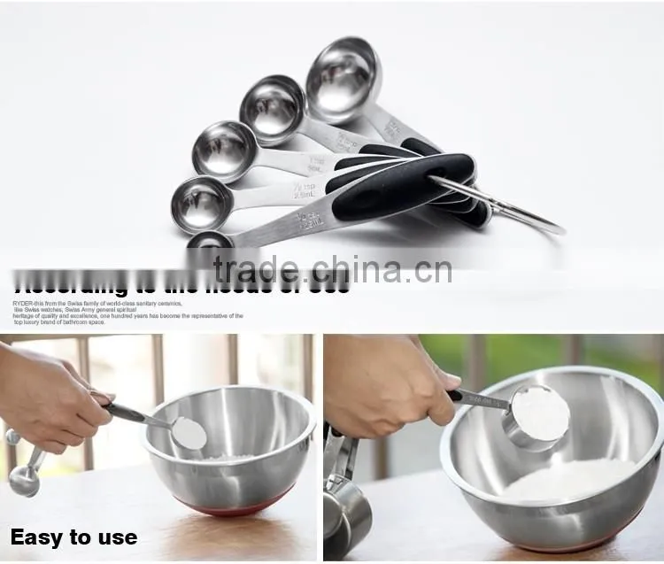 10pcs handle sackable spoon measuring tool and stainless steel measuring cup