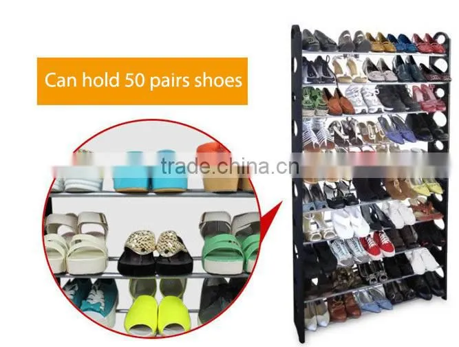 Ladies shoe rack stackable storage shelves with 4 and 10 tiers( FH-SR00611)