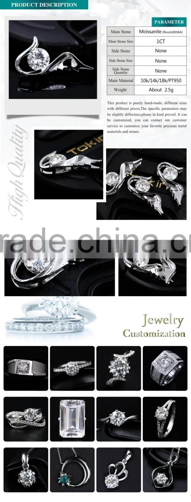 Christmas gift ideas The Wings of Angel Moissanite Gold Pendant set designs with price