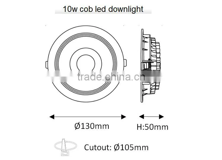 Hot new products for 2015 cob led downlight 10w / 4 inch led down light high lumen