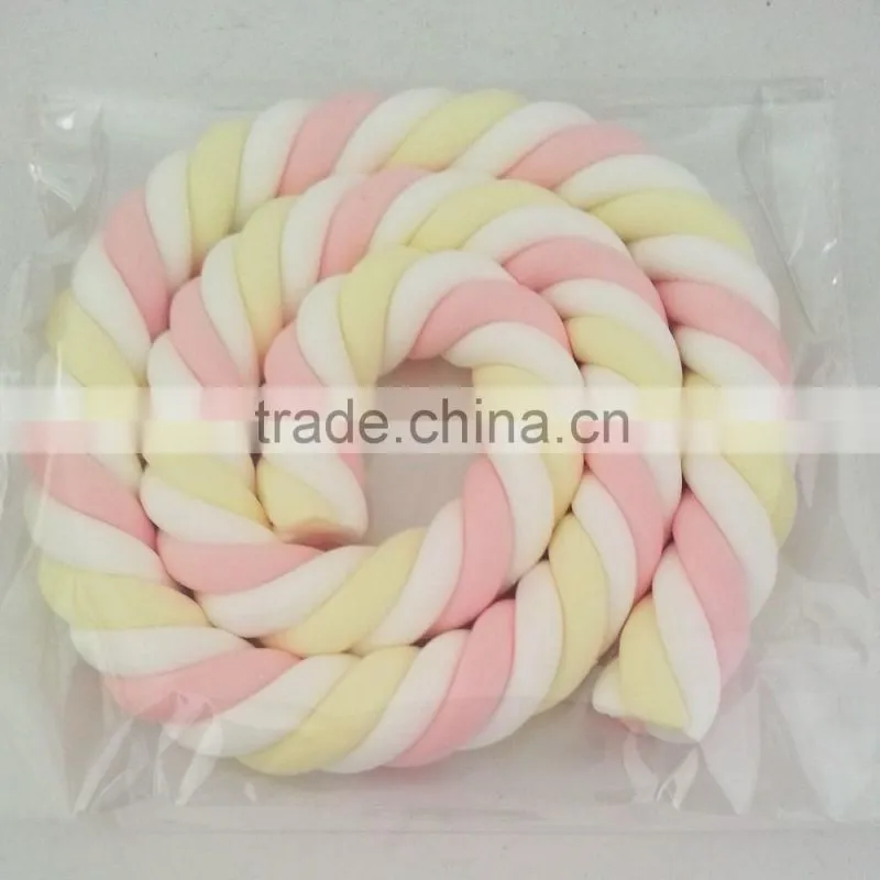 70g long twisted marshmallow lollipop cotton candy
