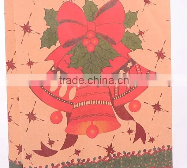 Christmas Bell Kraft Shopping bag for Sale
