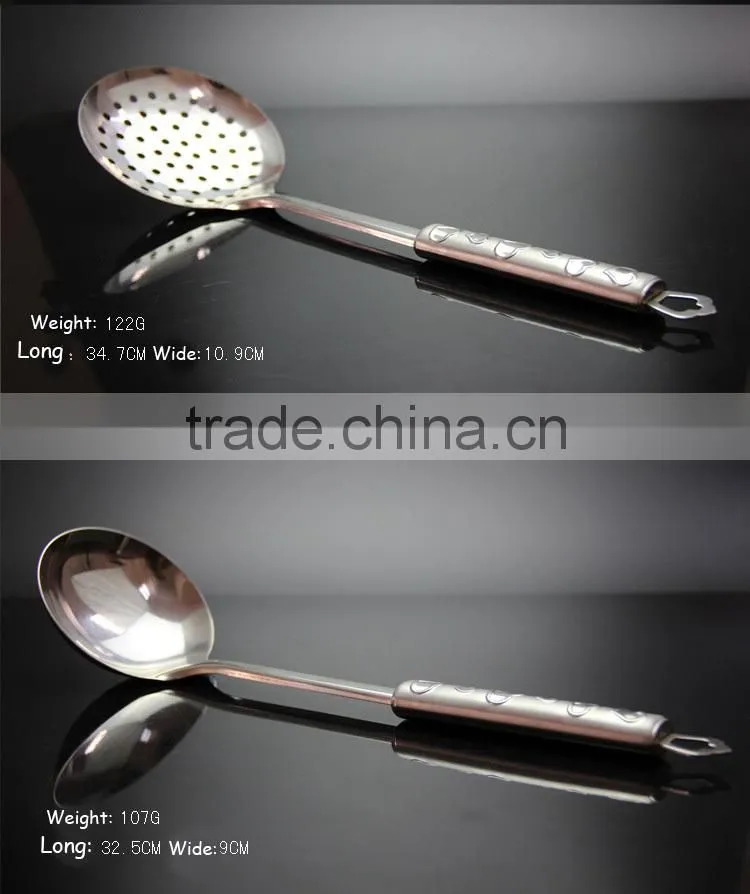 Modern stainless steel kitchen utensils set/ cook hot sell stainless Love handle kitchen ware 7pcs kitchenware set S01