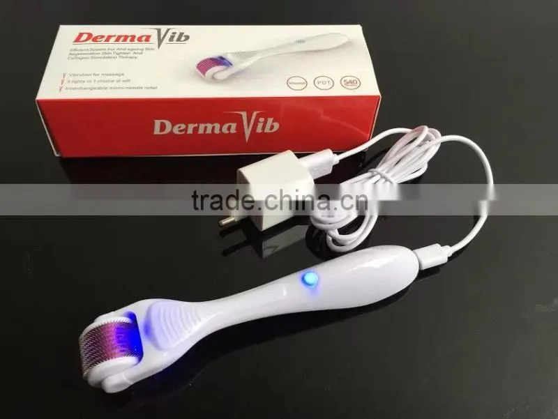 6 in 1 derma roller/ 540 needles Massage LED PDT Derma Vib