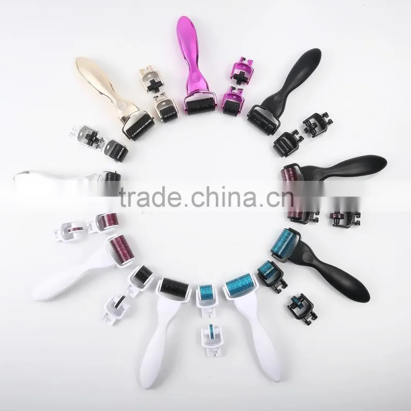 3 in1 Roller Set 0.5mm, 1.5mm, 2.0mm Titanium Micro Needles w/Travel Cas
