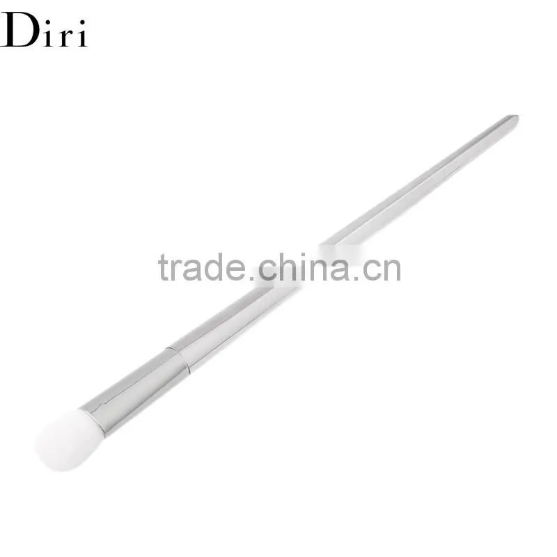 Shiny sliver custom blending compact eyeshadow brush