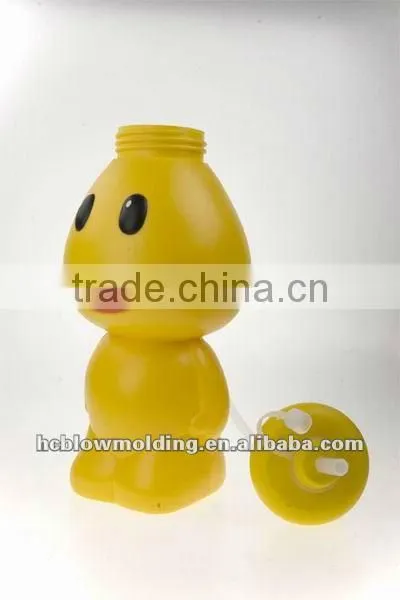 OEM Blow Molding plastic cartoon toy bottle ,plastic PP animal toy bottle for sale