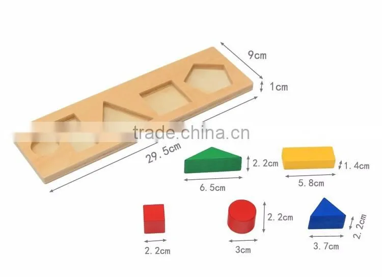 Montessori Materials Wooden Toys Learning Geometric Composition Decomposition Plate Puzzle Baby Early Learning Toys