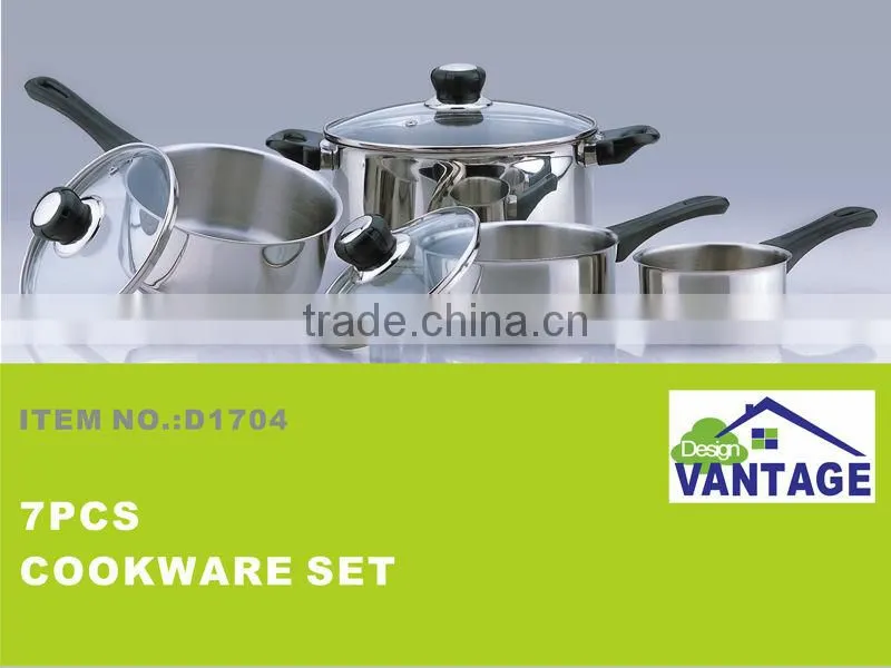 Alibaba china elegant pcs cookware set factory / cooking pot manufacture / stainless steel hot pot