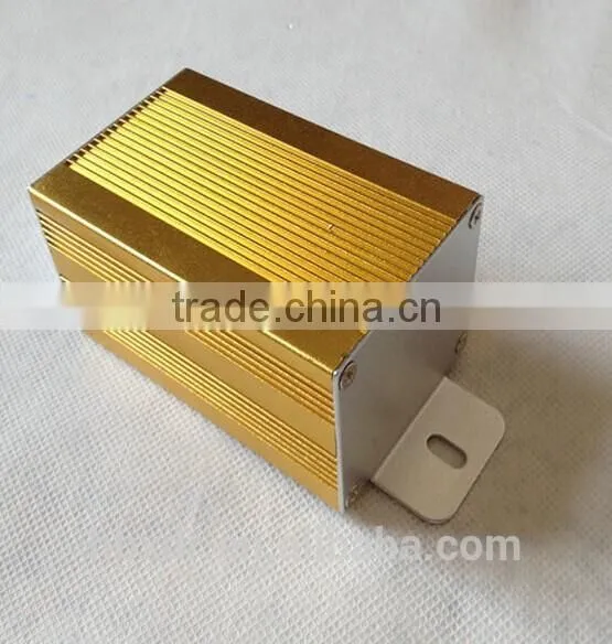 Custom golden Anodizing extruded aluminium enclosure With Side Covers
