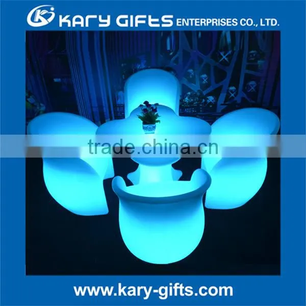 WATERPROOF GLOW LIGHT UP OUTDOOR FURNITURE WITH LED LIGHT