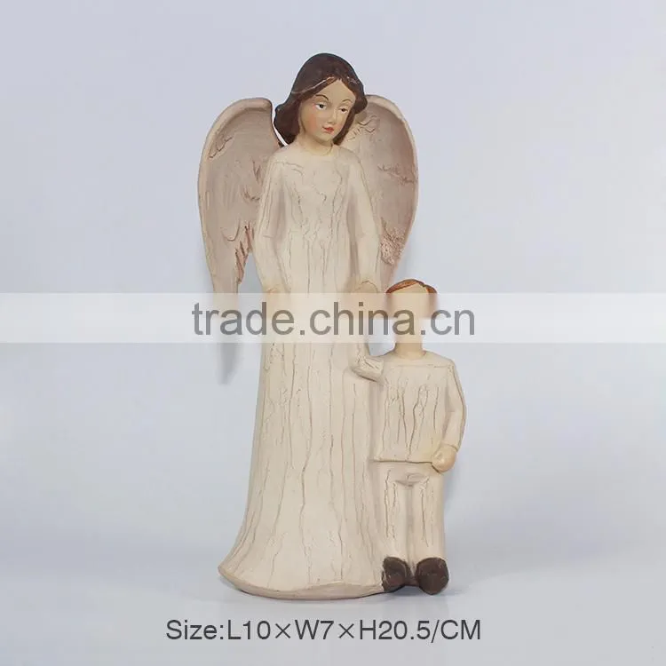 Hot selling wood resin Angel statue crafts