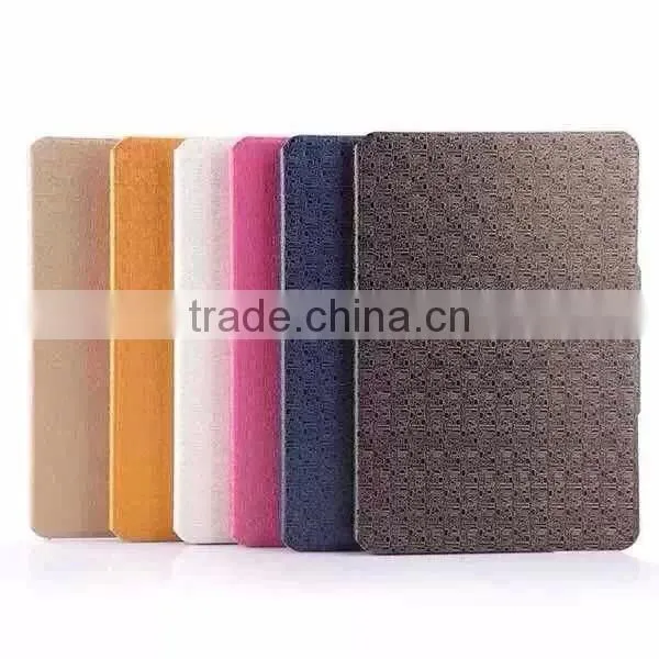 Flip cover wallet leather case for ipad air2, thin maze pattern leather case for ipad air2