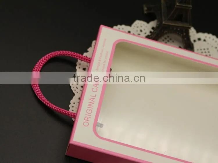 Paper packaging box for Phone case with handle, gift packaging box