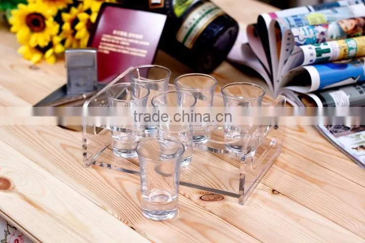 Best Price Rectangle acrylic bullet shot glass display holders