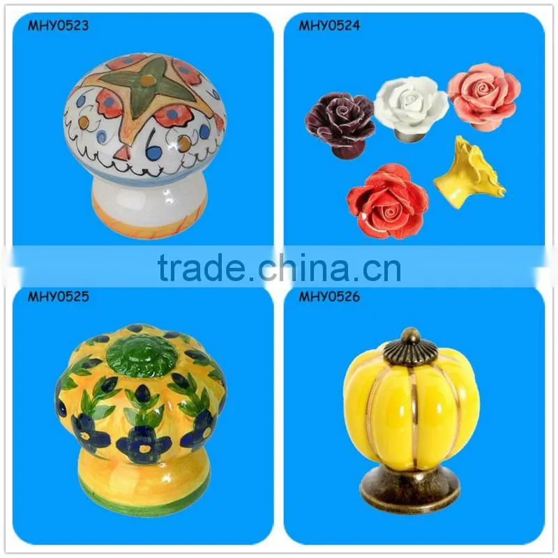 Cute pumpkin shaped ceramic door Knob