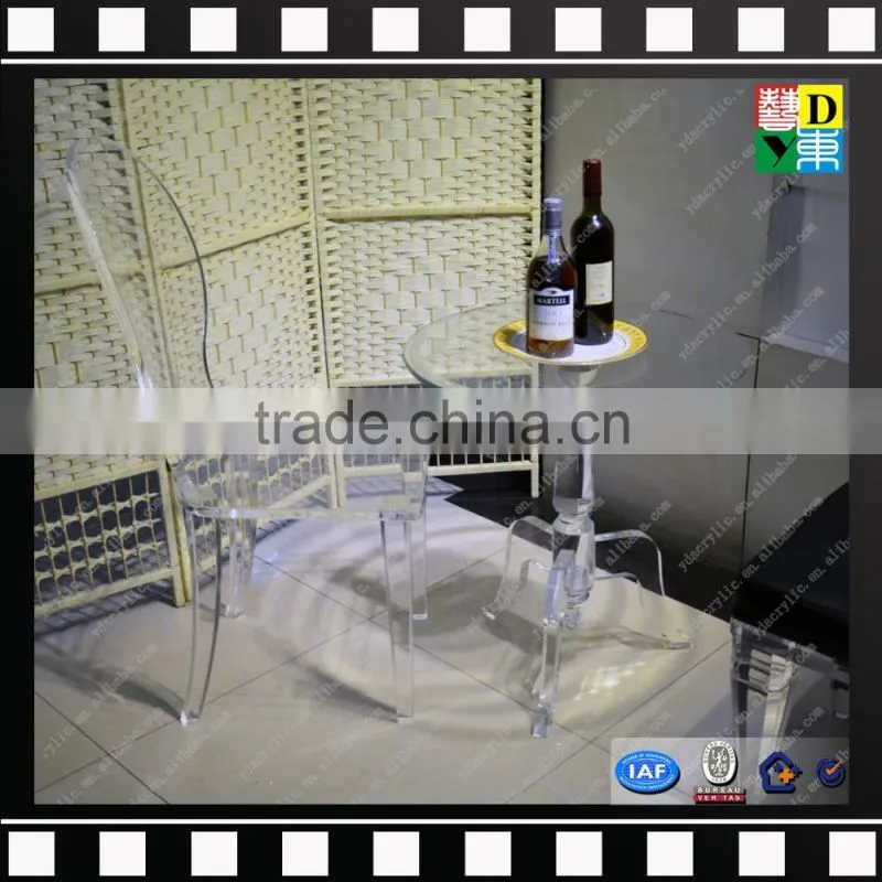 Modern design acrylic console side table clear lucite round coffee table from china manufacturer
