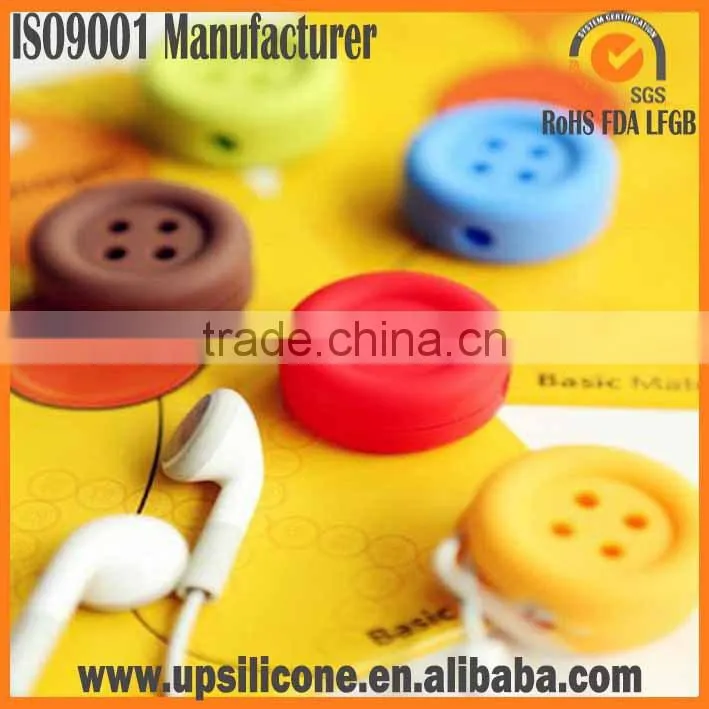 Smart Wrap Silicone Rubber Earphone/earbud Cord Manager Cable Winder Wrap Reel