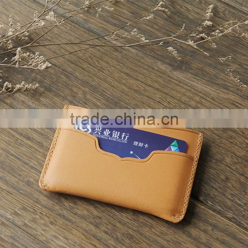 Custom Personalized Unisex PU leather Card Holder Simple Design Card Pocket